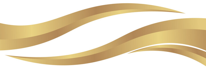 gold wave curve, golden wave corner shape for element, stripes ribbon golden graphic, striped gold