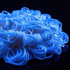 Fototapeta premium Close-up of glowing noodles