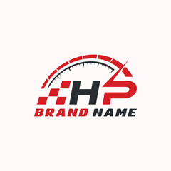 Letter H P logo icon design template elements