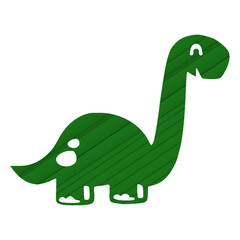 illustration of dinosaur icon with oil painting style