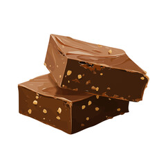 Flat 2D Fudge vector illustration, icon graphic on white background