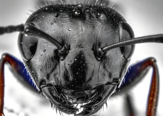 extreme close up of a spider AI generated