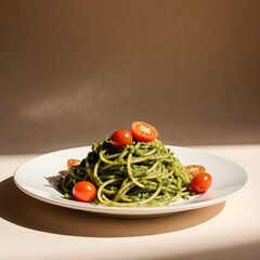 pasta with tomato and pesto