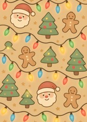 Festive cheerful holiday pattern
