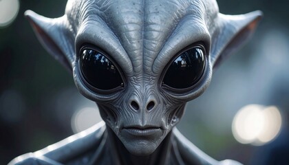 Primo piano di alieno inquietante
