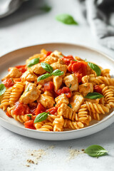 Pasta with Tomato Sauce and Chicken