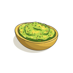 Minimal 2D flat vector of a Guacamole, icon-style illustration on a white background