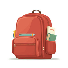 Minimal 2D flat vector of a School BagDrill, icon-style illustration on a white background