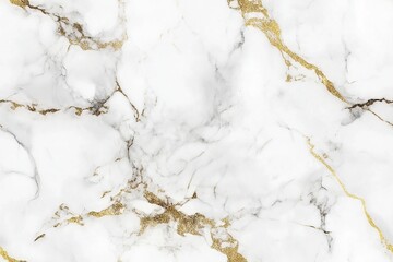 Obraz premium Minimalist background of luxurious white marble texture with soft golden veins, perfect for text overlay, clean and elegant, high resolution, seamless pattern