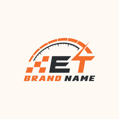 Letter E T logo icon design template elements