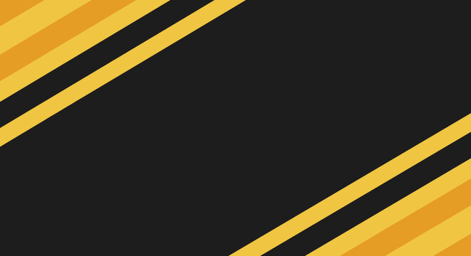 Modern flat vector background with diagonal yellow stripes on black - Powered by Adobe