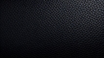 Obraz premium Close-up of black leather texture with intricate patterns, highlighting detail and sophistication.