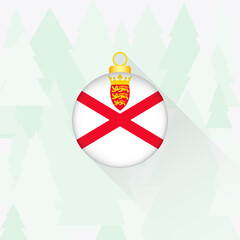Jersey National Flag Christmas Decoration.