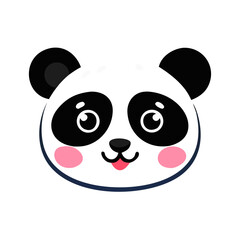 Fototapeta premium Panda Face Colored Icon