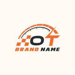 Letter O T logo icon design template elements