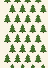Obraz premium Minimalist evergreen tree pattern