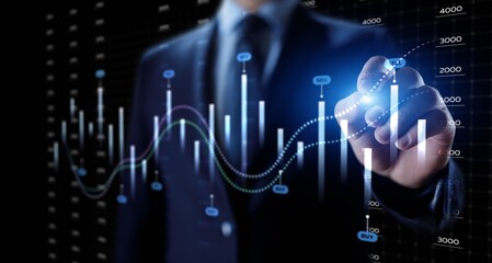 Interactive Financial Data Visualization with Trading Algorithms.