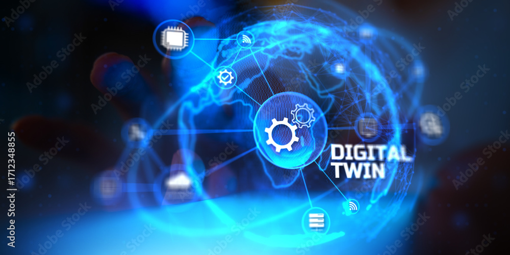 Aufkleber digital twin integration for intelligent system modeling and optimization.