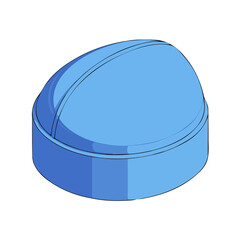 Minimal 2D flat vector of a Swim Cap, icon-style illustration on a white background
