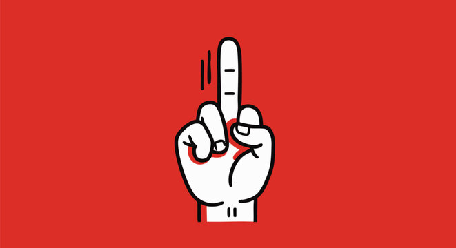 Middle Finger Gesture - Powered by Adobe