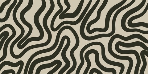 Small, thin curls in beige and brown tones, abstract pattern