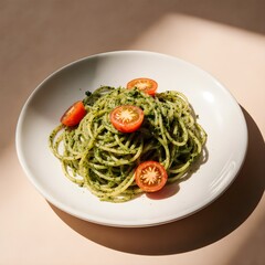 pasta with tomato and pesto