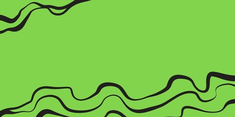 Dense, winding lines on a bright green background, creating the effect of a living texture
