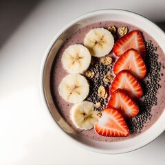 fruit smoothy in a bowl
