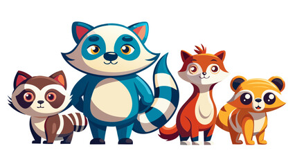 animal, fox, cartoon, vector, dog, illustration, cat, love, set, baby, teddy, toy, fun, art, cute, pet, brown, heart, funny, character, adorable, kid, valentine, animals, childhood