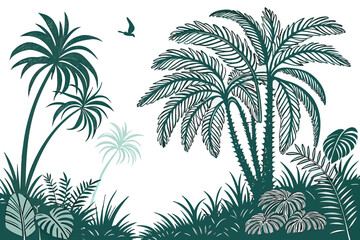 Fototapeta premium palm tree vector illustration