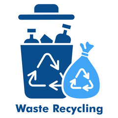 Waste Recycling Duo Tone Vector Icon