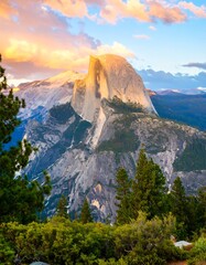 Majestic mountain peak at sunset (1)