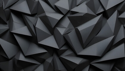 Obraz premium Abstract dark gray geometric background with sharp edges and shadows creating a modern design