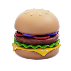 Burger 3D Illustration