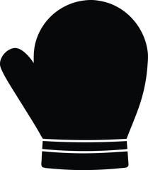 Mitten silhouette vector illustration