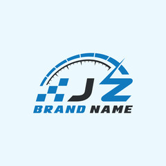Letter J Z logo icon design template elements