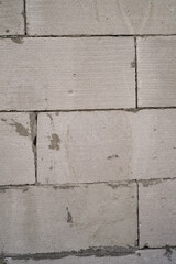 Abstract backgrounds of autoclaved concrete walls. Lightweight concrete made from selected silica sand. Construction industry. Textured backgrounds. Negative space.
