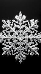 Paper Cut Snowflake on Dark Background