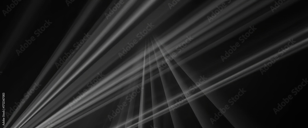 Poster abstract background of converging monochrome light rays, effect, visual