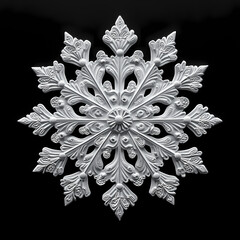 Paper Cut Snowflake on Dark Background