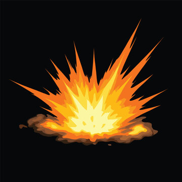 fire explotion vector,  fire explotion anime effect, 