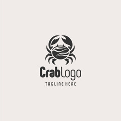 Elegant Crab Outline Logo Design