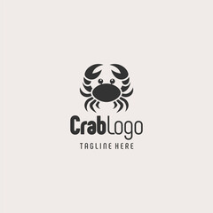 Artistic Ocean Crab Logo Symbol