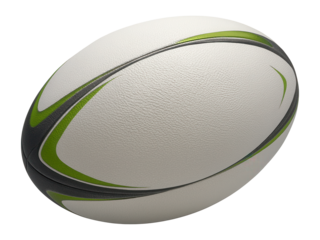 Rugby ball with embossed grip pattern and durable outer layer for field play