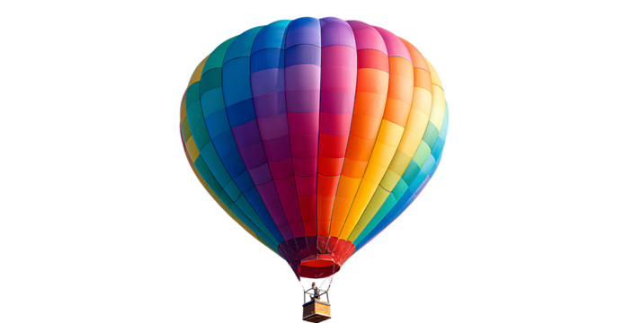 colorful hot air balloon isolated on transparent background, colorful hot air balloon isolated on transparent background, png file with white background.
