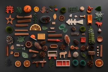 Obraz premium Colorful shapes educational wood set high resolution picture