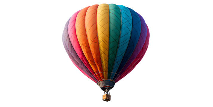  colorful hot air balloon isolated on transparent background, colorful hot air balloon isolated on transparent background, png file with white background.