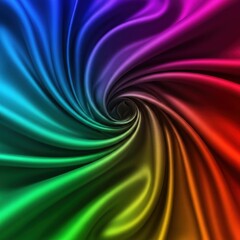 Obraz premium Swirling rainbow silk fabric creating a vibrant and colorful abstract background