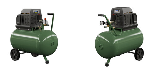 Air compressor isolated on white background
