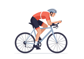 Obraz premium Cyclist on a bicycle in racing position